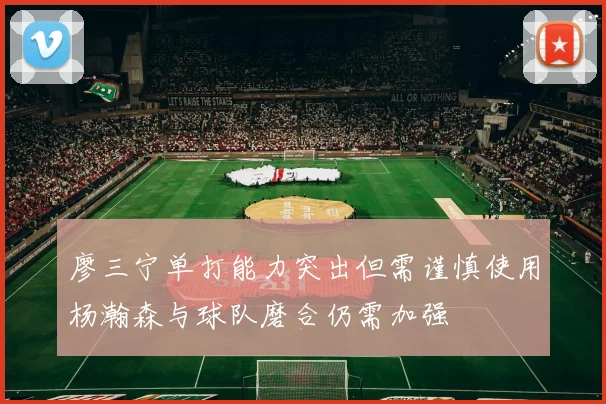 廖三宁单打能力突出但需谨慎使用杨瀚森与球队磨合仍需加强